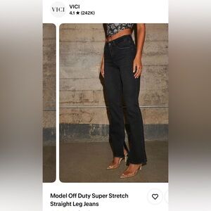 Vervet Super Stretch Straight Leg Jeans mid rise boot cut